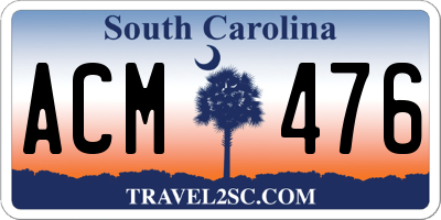 SC license plate ACM476