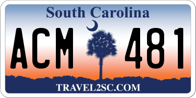 SC license plate ACM481