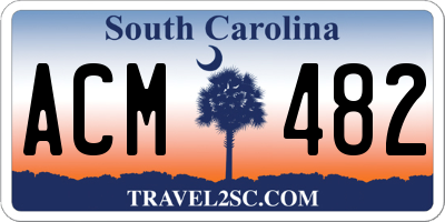 SC license plate ACM482