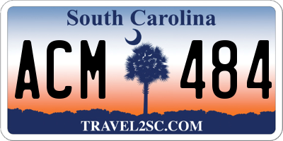 SC license plate ACM484