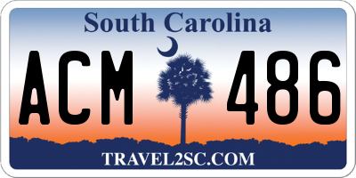 SC license plate ACM486