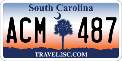 SC license plate ACM487