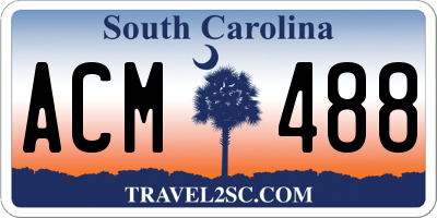 SC license plate ACM488