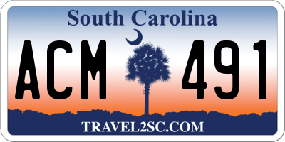 SC license plate ACM491