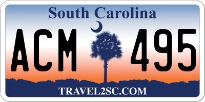 SC license plate ACM495