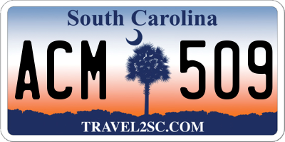 SC license plate ACM509