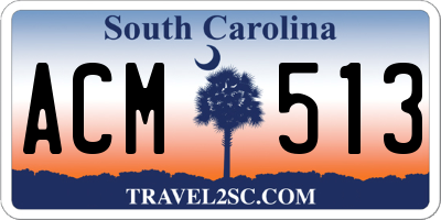 SC license plate ACM513