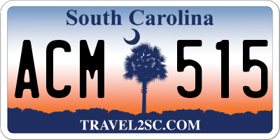 SC license plate ACM515