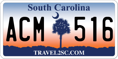 SC license plate ACM516