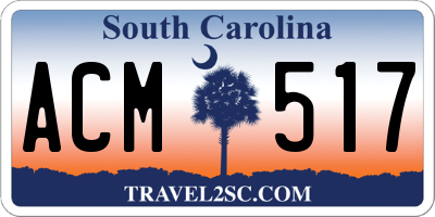 SC license plate ACM517