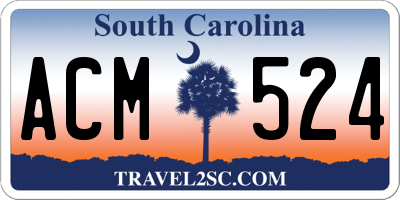 SC license plate ACM524