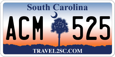 SC license plate ACM525