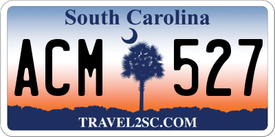 SC license plate ACM527