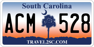 SC license plate ACM528