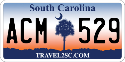 SC license plate ACM529