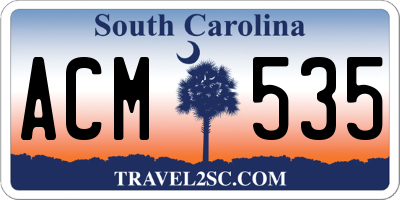 SC license plate ACM535