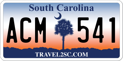 SC license plate ACM541