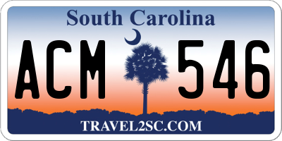 SC license plate ACM546
