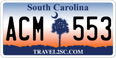SC license plate ACM553