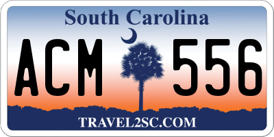 SC license plate ACM556