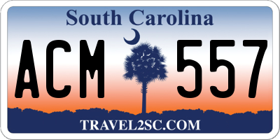 SC license plate ACM557