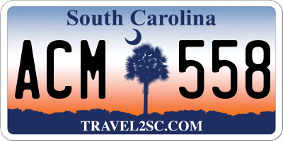 SC license plate ACM558