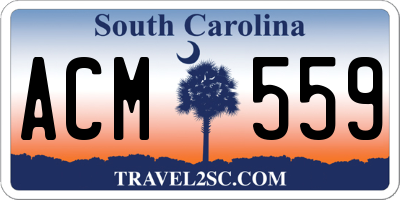 SC license plate ACM559