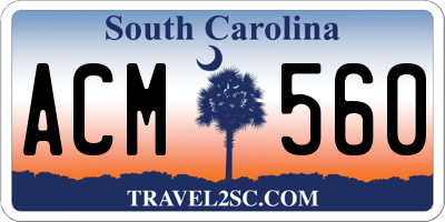 SC license plate ACM560