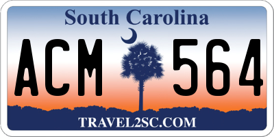 SC license plate ACM564
