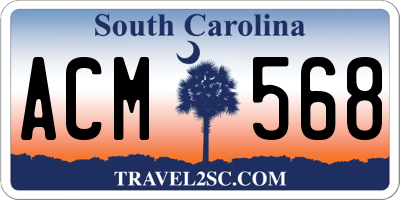 SC license plate ACM568
