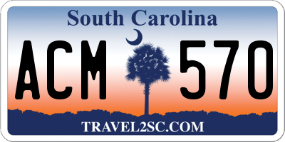 SC license plate ACM570
