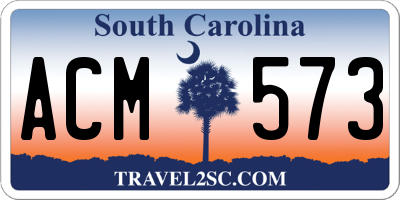 SC license plate ACM573
