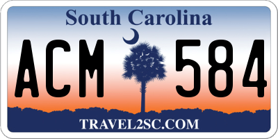 SC license plate ACM584