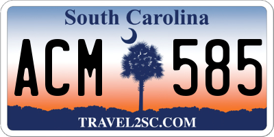 SC license plate ACM585