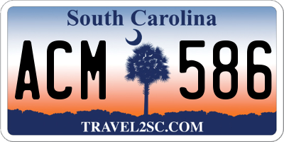 SC license plate ACM586
