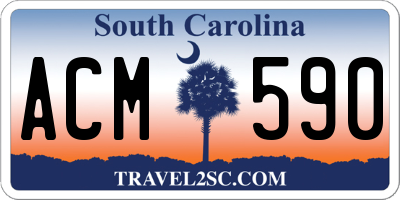 SC license plate ACM590
