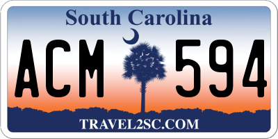 SC license plate ACM594