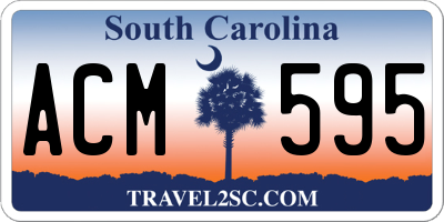 SC license plate ACM595