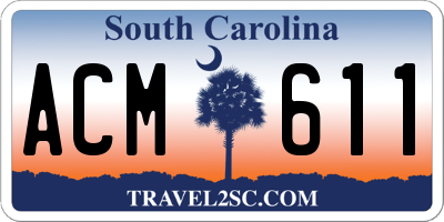 SC license plate ACM611