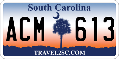 SC license plate ACM613