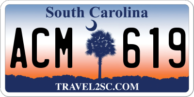 SC license plate ACM619