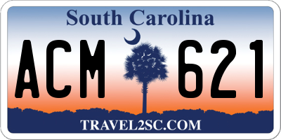 SC license plate ACM621