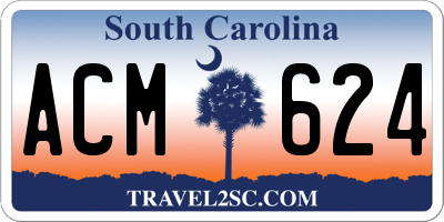 SC license plate ACM624