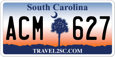 SC license plate ACM627