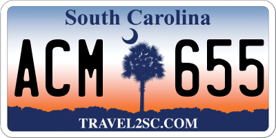 SC license plate ACM655