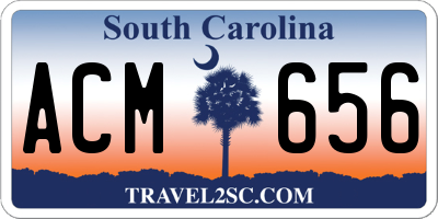 SC license plate ACM656