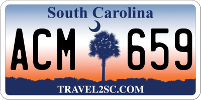 SC license plate ACM659