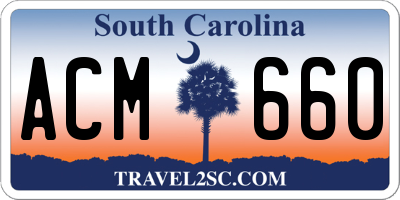 SC license plate ACM660
