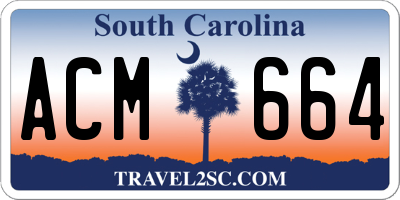 SC license plate ACM664