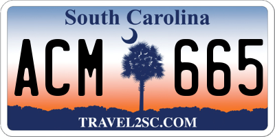 SC license plate ACM665